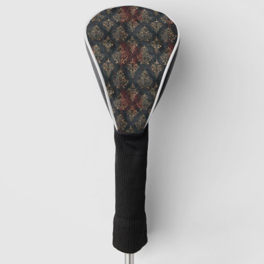 Persischer Gold Damask Noir Muster (2) Golf Headcover (Vorderseite)