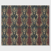 Persischer Gold Damast Noir Muster (1) Geschenkpapier (Flach)