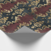Persischer Gold Damast Noir Muster (1) Geschenkpapier (Ecke)