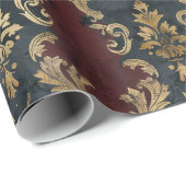Persischer Gold Damast Noir Muster (1) Geschenkpapier (Rolleneckpunkt)
