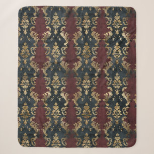 Persischer Gold Damast Noir Muster (1) Sherpadecke