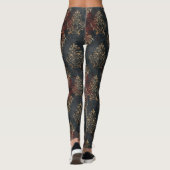 Persischer Gold Damast Noir Muster (2) Leggings (Rückseite)