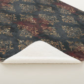 Persischer Gold Damast Noir Muster (2) Sherpadecke (3/4)