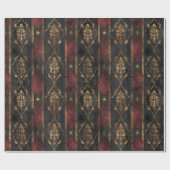 Persischer Gold Damast Noir Muster (3) Geschenkpapier (Flach)