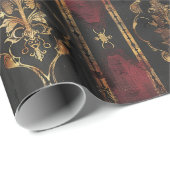 Persischer Gold Damast Noir Muster (3) Geschenkpapier (Rolleneckpunkt)