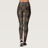 Persischer Gold Damast Noir Muster (3) Leggings (Rückseite)
