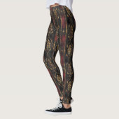 Persischer Gold Damast Noir Muster (3) Leggings (Links)