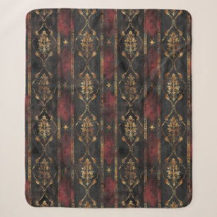 Persischer Gold Damast Noir Muster (3) Sherpadecke