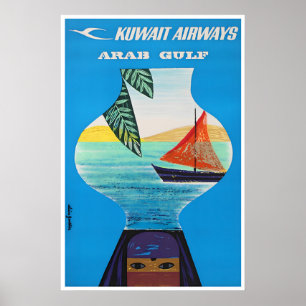 Persischer Golf Poster Art Reise Persischer Druck
