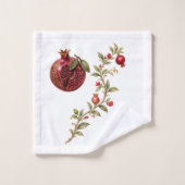Persischer Granatapfelbaum-Wandkunst | Luxus-Botan Badhandtuch Set (Waschlappen)