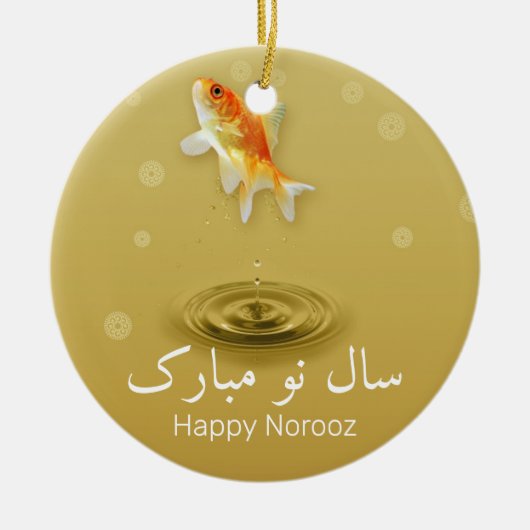 Persischer Happy New Year Norooz Fish Keramik Ornament (Vorne)
