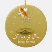 Persischer Happy New Year Norooz Fish Keramik Ornament (Hinten)