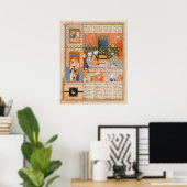 Persischer Literatur König und Bauer Poster (Heimbüro)