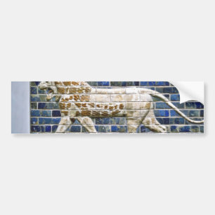 Persischer Löwe - glasig-glänzender Ziegelstein, Autoaufkleber