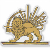Persischer Löwe Heritage Aufkleber (Vorderseite)