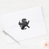 persischer Löwe Runder Aufkleber (Umschlag)