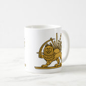 Persischer Löwenbecher, Majestätischer Löwenbecher Kaffeetasse (VorderseiteRechts)