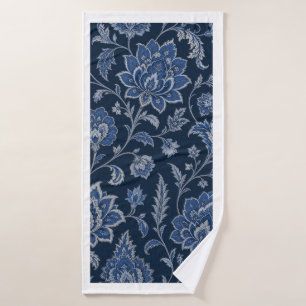 Persischer Mitternachtsgarten Luxus Navy Blau Badhandtuch Set