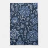 Persischer Mitternachtsgarten | Luxus Navy Blau Geschirrtuch (Vertikal)