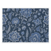Persischer Mitternachtsgarten | Luxus Navy Blau Tischdecke (Vorderseite (Horizontal))