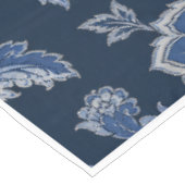 Persischer Mitternachtsgarten | Luxus Navy Blau Tischdecke (Schrägansicht)
