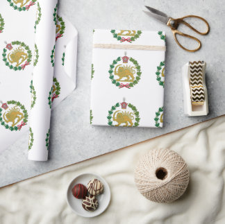 Persischer Nationaler Löwe Sonne mit Krone Pahlavi Geschenkpapier