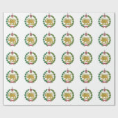 Persischer Nationaler Löwe Sonne mit Krone Pahlavi Geschenkpapier (Flach)
