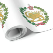 Persischer Nationaler Löwe Sonne mit Krone Pahlavi Geschenkpapier (Rolleneckpunkt)