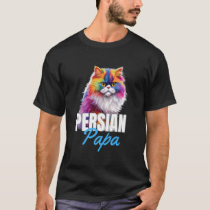 Persischer Papa Bunter Süßer Katzenbesitzer Junge T-Shirt