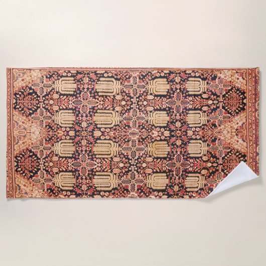 Persischer Rug Print aus dem 17. Jahrhundert Strandtuch (Vorderseite)