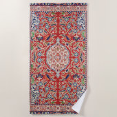 Persischer Rug Print aus dem 17. Jahrhundert Strandtuch (Vorderseite)