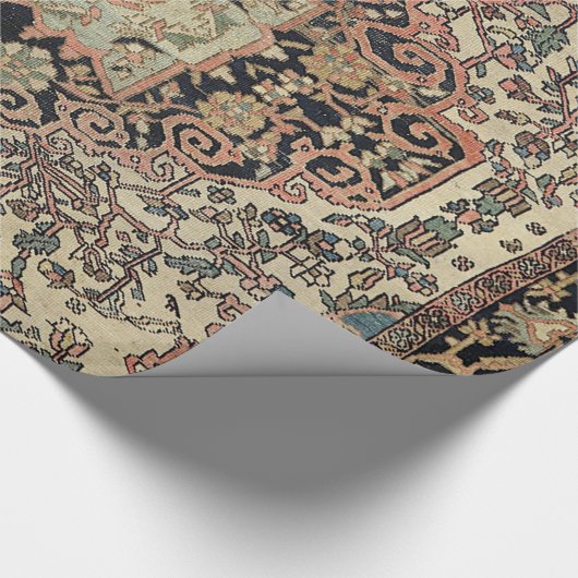 Persischer Sarouk Peach Pink Beige  Geschenkpapier (Ecke)