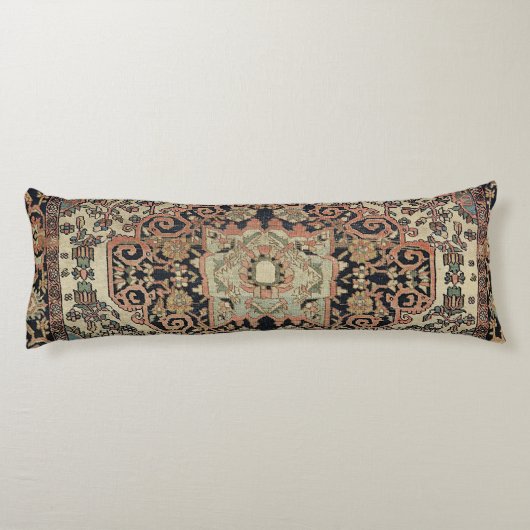 Persischer Sarouk Peach Pink Beige  Seitenschläferkissen (Rückseite)