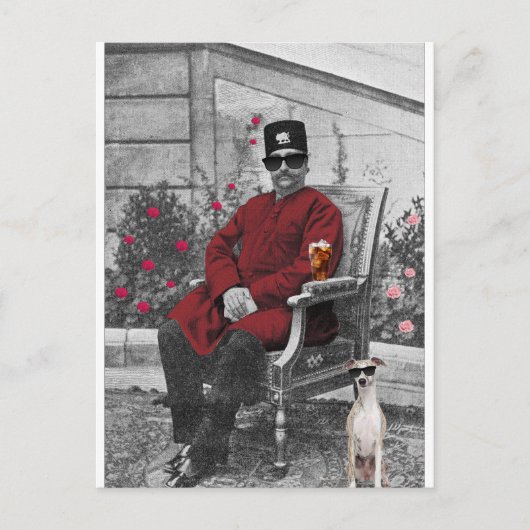 Persischer Schah aus Qajar - Iran Postkarte (Vorderseite)