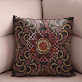 Persischer Sonnenstuhl gerahmter ethnischer Halbkr Kissen