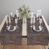 Persischer Sonnenstuhl gerahmter ethnischer Halbkr Mittelgroßer Tischläufer