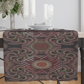 Persischer Sonnenstuhl gerahmter ethnischer Halbkr Mittelgroßer Tischläufer