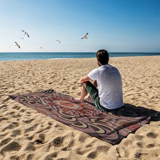 Persischer Sonnenstuhl gerahmter ethnischer Halbkr Strandtuch
