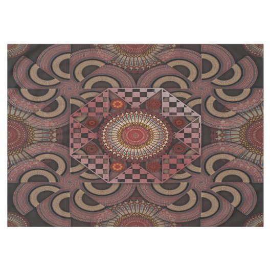 Persischer Sonnenstuhl gerahmter ethnischer Halbkr Tischdecke (Vorderseite (Horizontal))