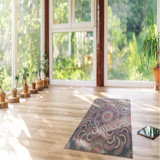 Persischer Sonnenstuhl gerahmter ethnischer Halbkr Yogamatte