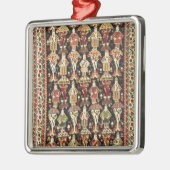 Persischer Teppich, 19.-2. Jahrhundert Ornament Aus Metall (Links)