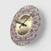 Persischer Teppich Diamond 50. Hochzeitstag Runde Wanduhr (Winkel)