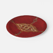 Persischer Teppich - mutiger Entwurf Pappteller (Schrägansicht)