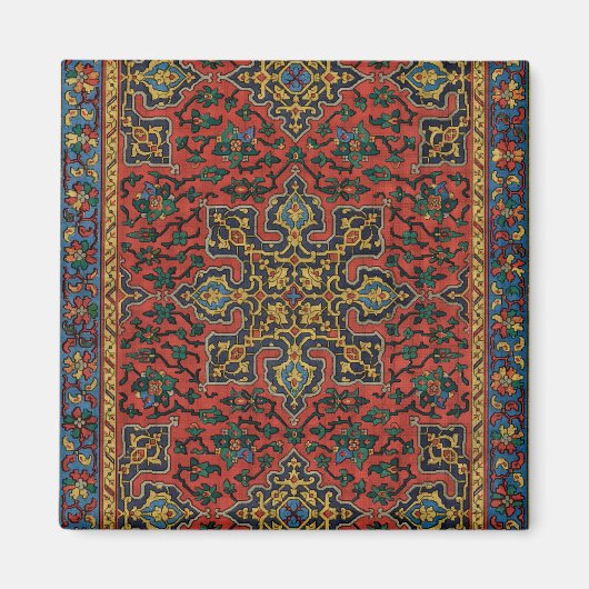 Persischer Teppich Rot Blau Klassisch Magnet (Vorne)