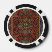 Persischer Teppich Rot Blau Klassisch Pokerchips (Rückseite)