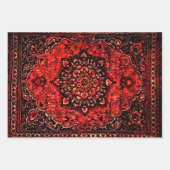 Persischer Teppichausdruck in Rose getöntes Feld Geschenkpapier Set (Vorderseite 3)