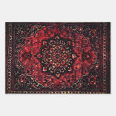 Persischer Teppichausdruck in Rose getöntes Feld Geschenkpapier Set (Vorderseite 2)