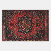 Persischer Teppichausdruck in Rose getöntes Feld Geschenkpapier Set (Vorderseite)