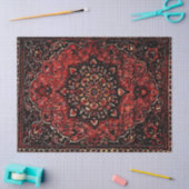 Persischer Teppichausdruck in Rose getöntes Feld Seidenpapier (Basteln)