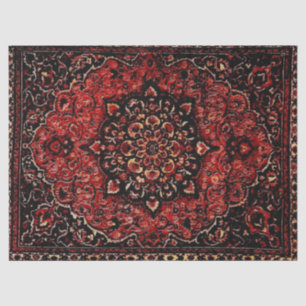 Persischer Teppichausdruck in Rose getöntes Feld  Seidenpapier